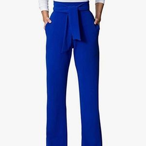 Stretchy high-waisted wide leg pants